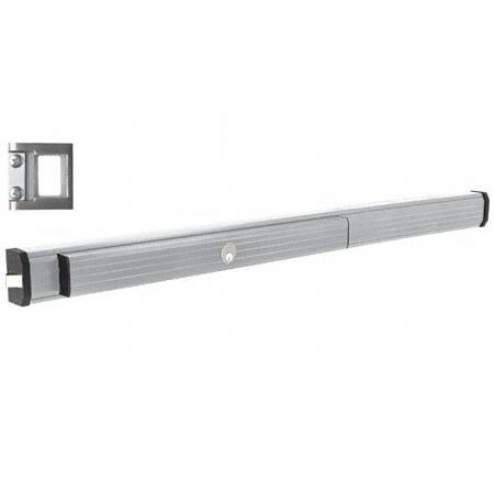 Jackson 1295 Push Pad Rim Panic Exit Device - 'S' Type Strike, 48, Satin Aluminum W/ Cylinder Dogging 311295CS4628